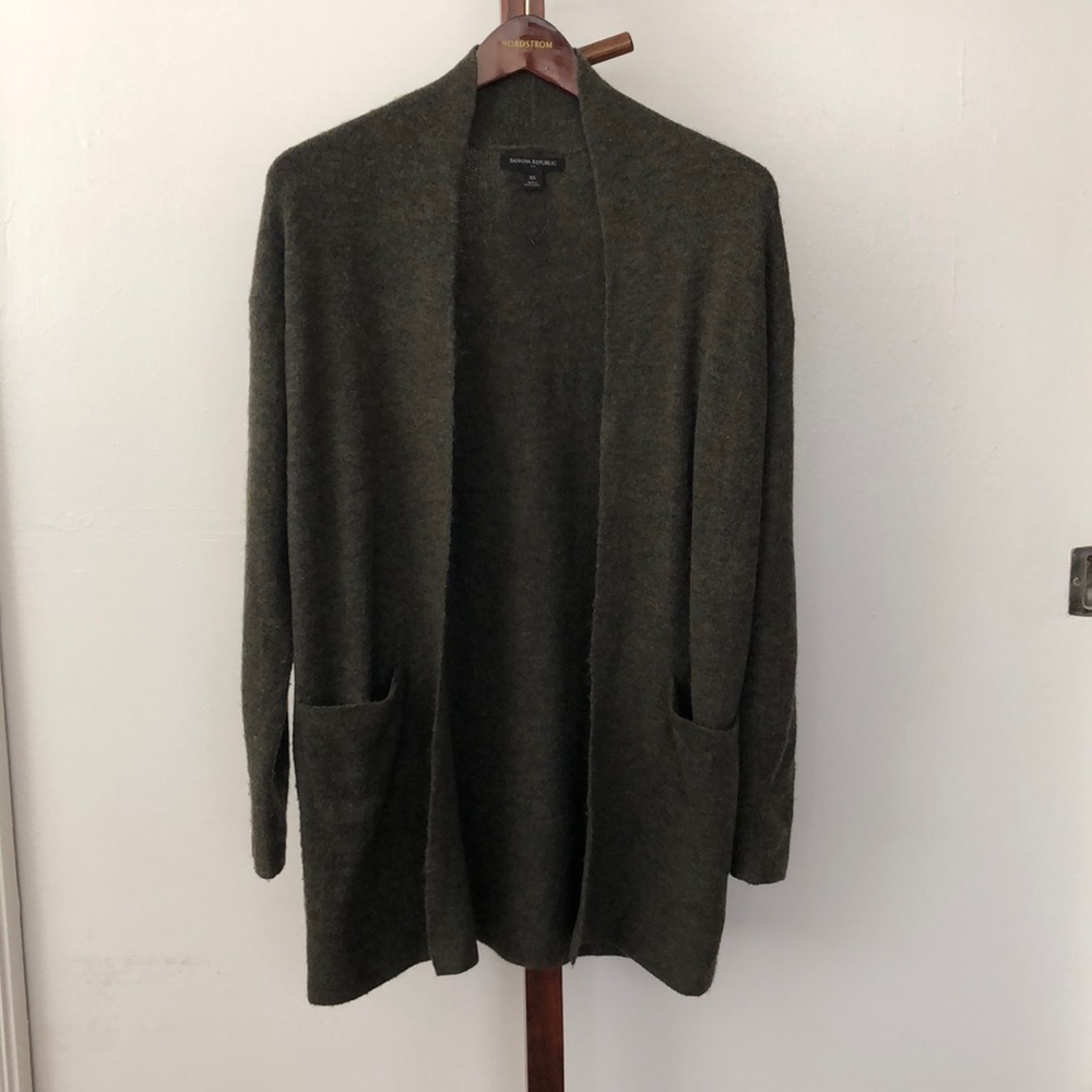 Banana Republic Women's Open Front Cardigan, Green